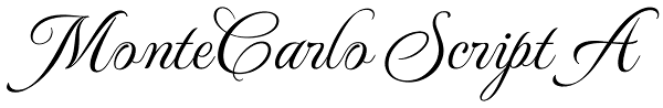 MonteCarlo Script A Font