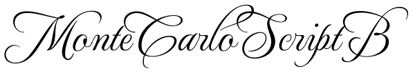 MonteCarlo Script B Font