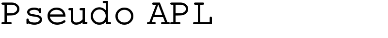 Pseudo APL Font