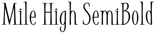 Mile High SemiBold Font