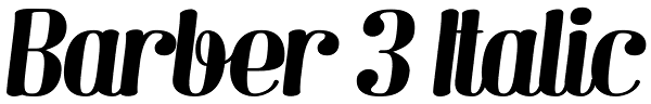 Barber 3 Italic Font