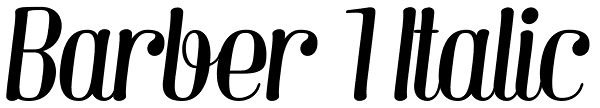 Barber 1 Italic Font