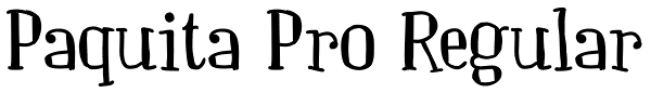 Paquita Pro Regular Font