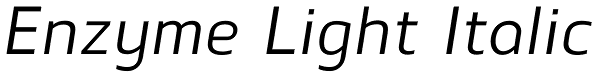 Enzyme Light Italic Font