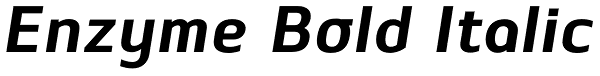 Enzyme Bold Italic Font