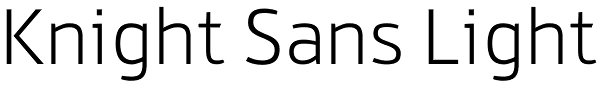 Knight Sans Light Font