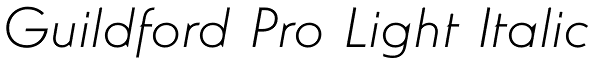 Guildford Pro Light Italic Font