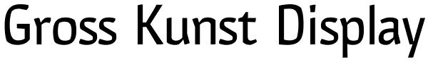 Gross Kunst Display Font