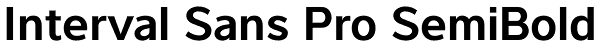 Interval Sans Pro SemiBold Font