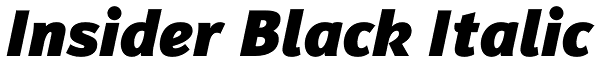 Insider Black Italic Font