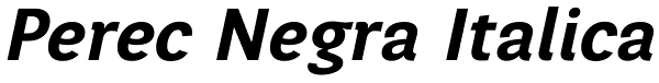 Perec Negra Italica Font