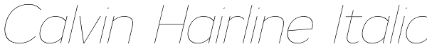 Calvin Hairline Italic Font