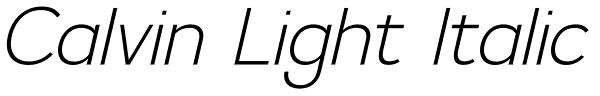 Calvin Light Italic Font