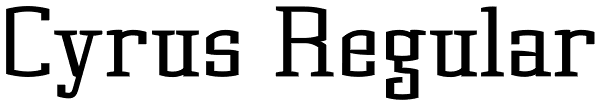 Cyrus Regular Font