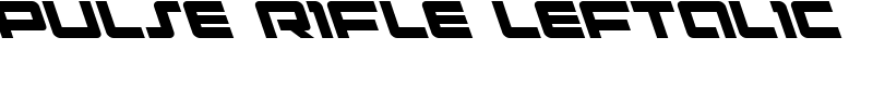 Pulse Rifle Leftalic Font