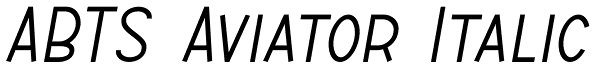 ABTS Aviator Italic Font