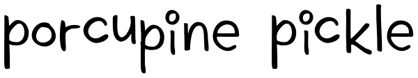 Porcupine Pickle Font