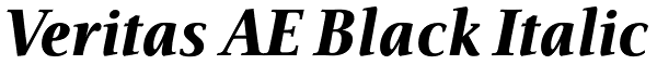 Veritas AE Black Italic Font