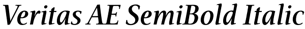 Veritas AE SemiBold Italic Font