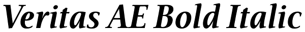 Veritas AE Bold Italic Font