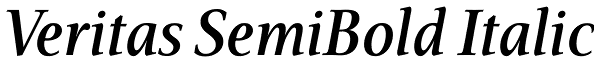 Veritas SemiBold Italic Font