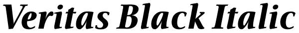 Veritas Black Italic Font