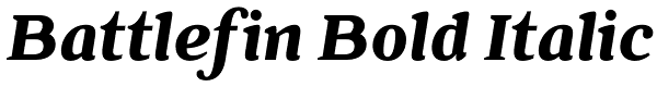 Battlefin Bold Italic Font