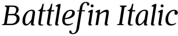 Battlefin Italic Font