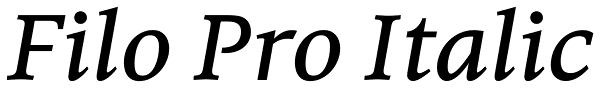 Filo Pro Italic Font