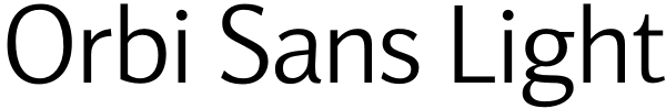 Orbi Sans Light Font