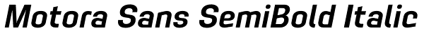 Motora Sans SemiBold Italic Font