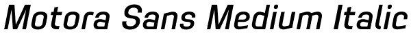 Motora Sans Medium Italic Font