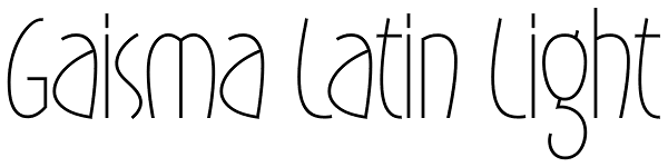 Gaisma Latin Light Font