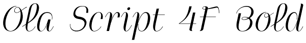 Ola Script 4F Bold Font