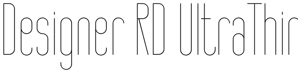 Designer RD UltraThin Font