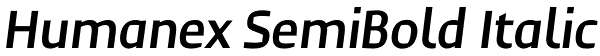 Humanex SemiBold Italic Font