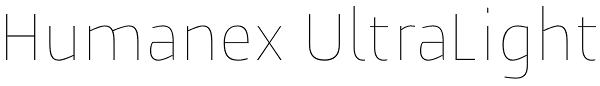 Humanex UltraLight Font