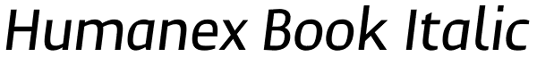 Humanex Book Italic Font