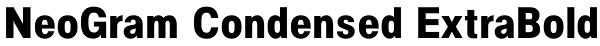 NeoGram Condensed ExtraBold Font