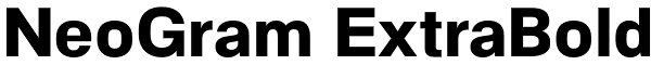 NeoGram ExtraBold Font