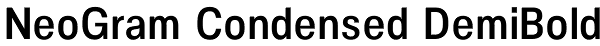 NeoGram Condensed DemiBold Font