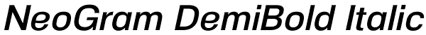 NeoGram DemiBold Italic Font