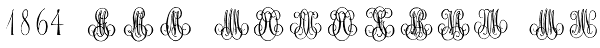 1864 GLC Monogram MN Font