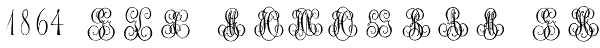 1864 GLC Monogram GH Font