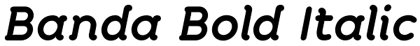 Banda Bold Italic Font