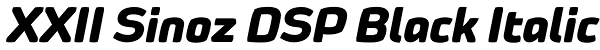 XXII Sinoz DSP Black Italic Font