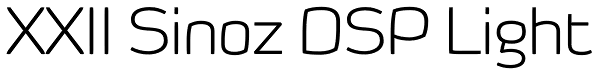 XXII Sinoz DSP Light Font