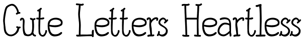 Cute Letters Heartless Font