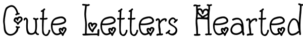 Cute Letters Hearted Font