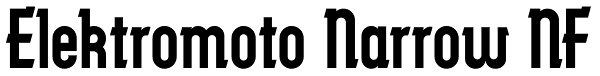 Elektromoto Narrow NF Font